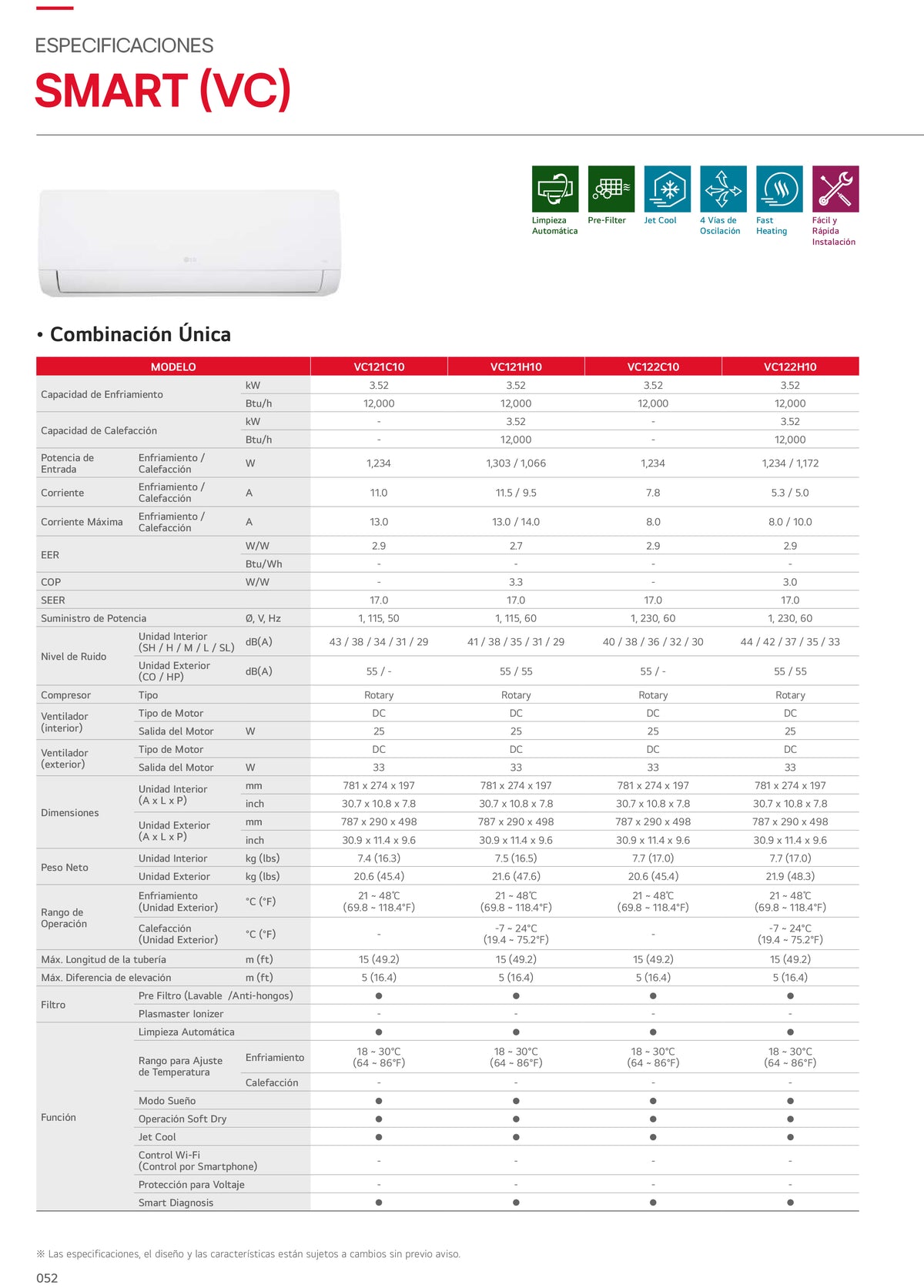 INVERTER SMART VC LG 1TON - FRIO CALOR
