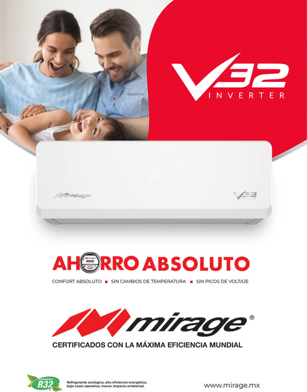 INVERTER V32 1TON 220V / FRIO CALOR