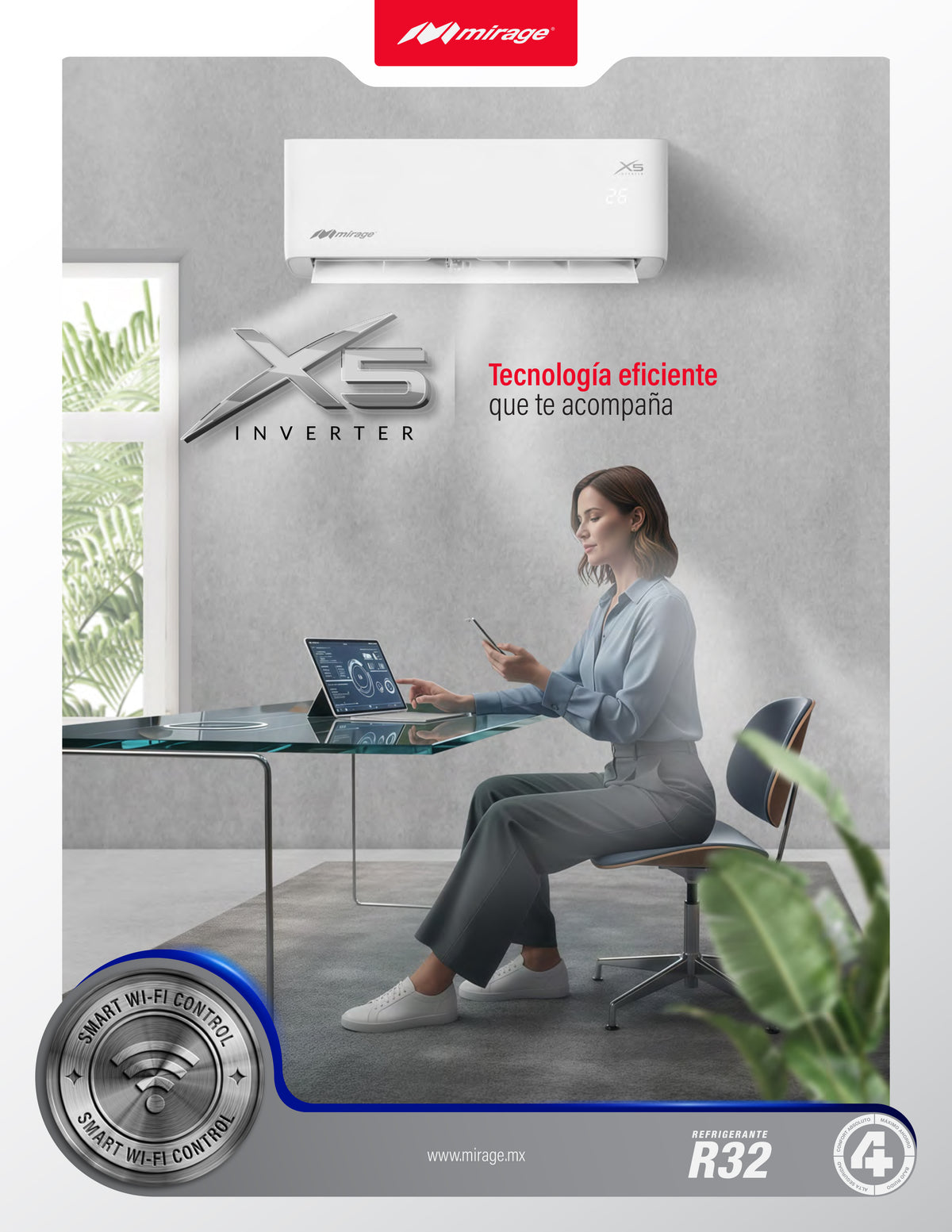 INVERTER X5 1.5TON 220V / SOLO FRIO
